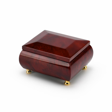 Gorgeous 23 Note Wood Tone Classic Beveled Top Music Jewelry Box