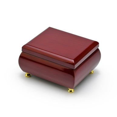 Alluring 23 Note Hi Gloss Rosewood Simple Design Music Jewelry Box