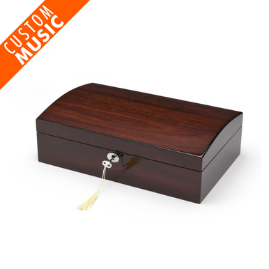 Elegant and Spacious Hi Gloss Walnut Custom Sound Module Music Jewelry Box