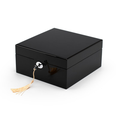 Contemporary Hi Gloss 4-Watch Macassar Finish 18 Note Musical Storage Box