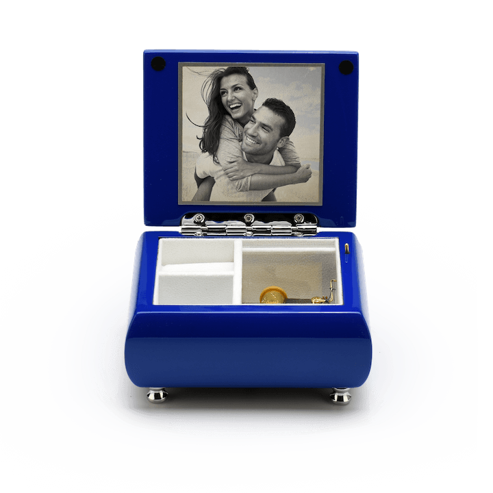 Engagement Ring in Blue Jewelry Box - Dollhouse Miniature - Itsy Bitsy Mini
