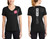 Ladies V Neck T-Shirt (Black)