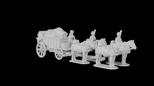 French Wagon (Open) with Train d’Equipage in Bicorns