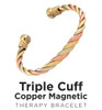 Copper Magnetic Therapy Bracelet Triple Twist Cuff