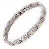 Magnetic Therapy Bracelet Stainless Steel Silver XOXO