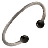 All Stainless Steel 2 Tone Black Magnetic Therapy Bracelet