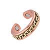 2 Copper Magnetic Adjustable Rings Chain
