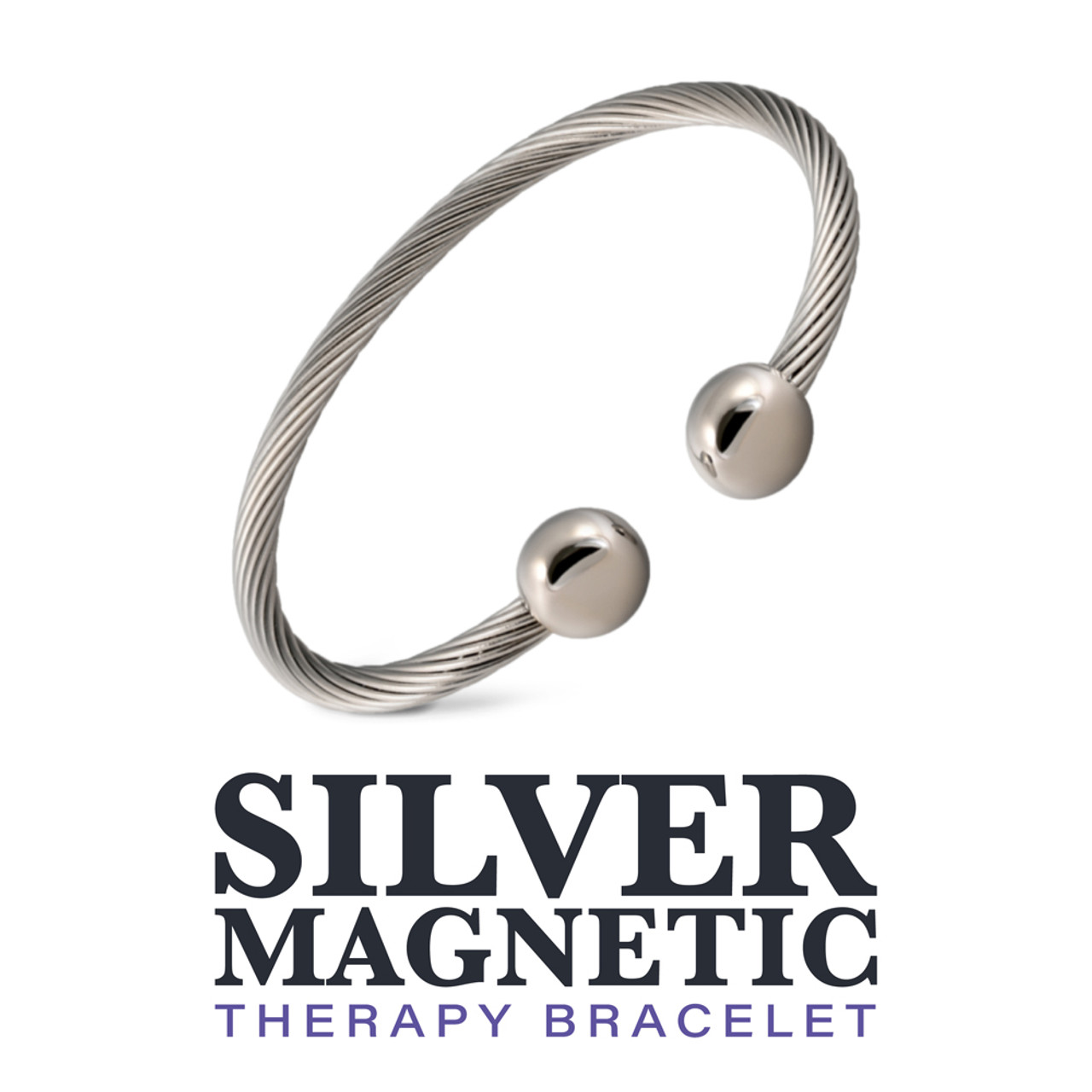 Bracelet with Matt silver magnetic clasp and RC30 cable