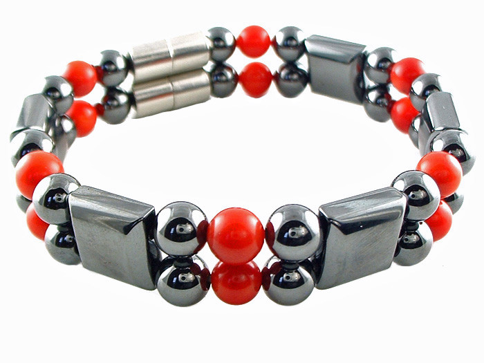 Double Hematite Therapy Bracelet Rose Quartz