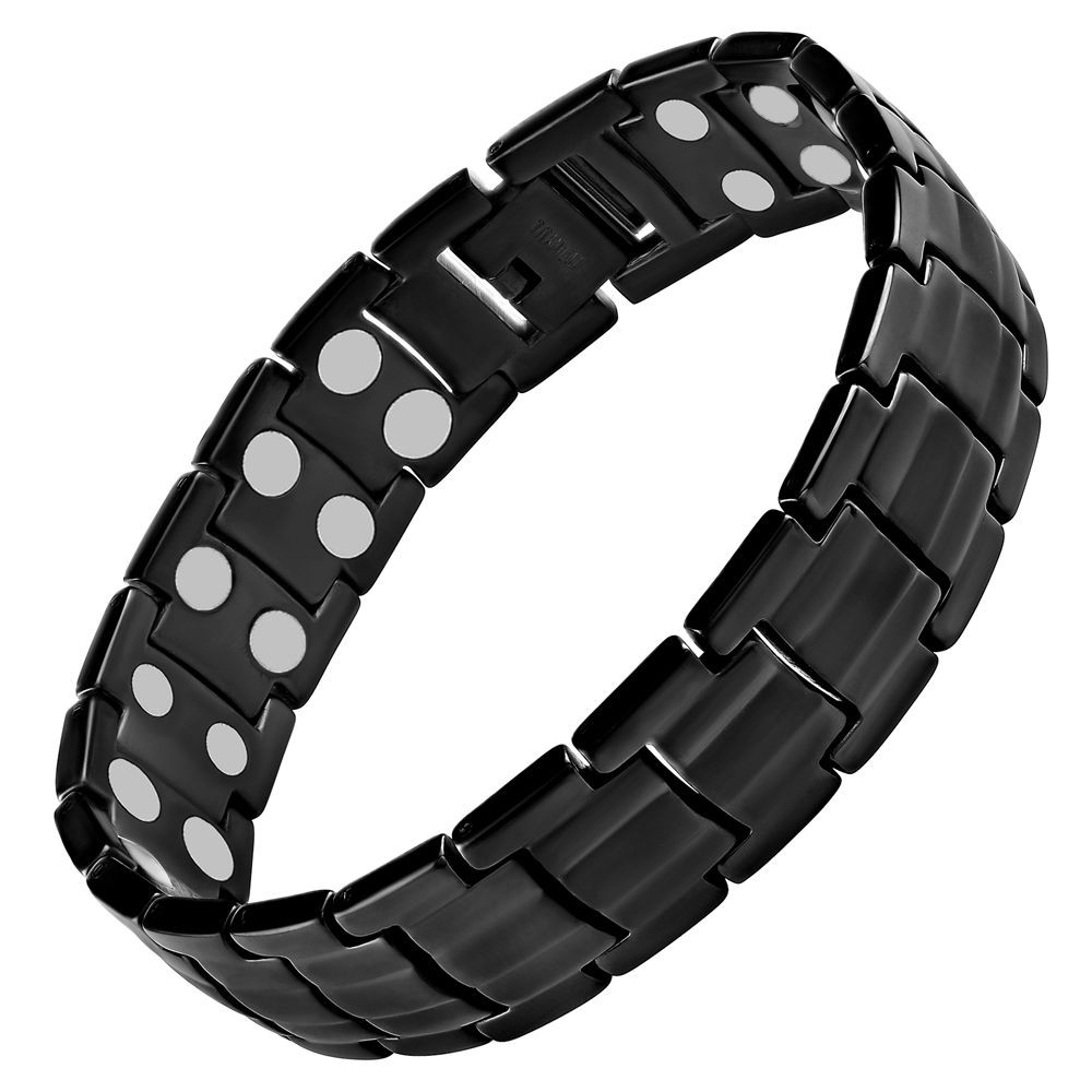 Therapy Bracelet Stainless Steel Silver Stripes