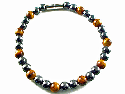 Hematite Magnetic Therapy Anklet Tiger Eye Unity