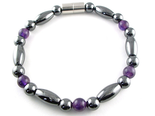 Hematite Magnetic Therapy Anklet Amethyst Trey Rice
