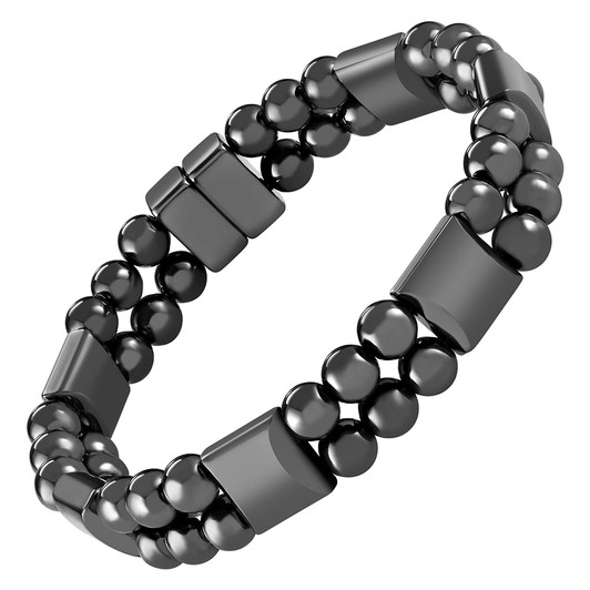 Double Hematite Magnetic Therapy Bracelet