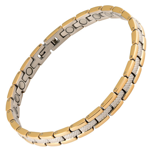 Magnetic Therapy Bracelet Stainless Steel 2 Tone Verona