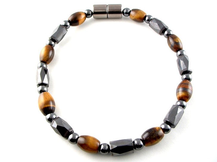 Hematite Magnetic Therapy Anklet Rice Tiger Eye Europa