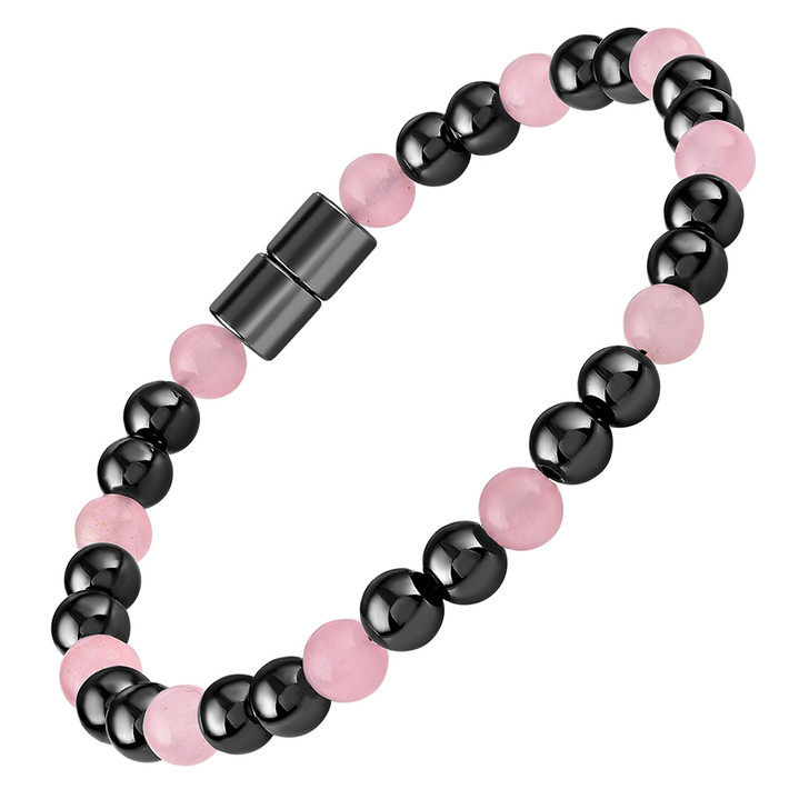 Hematite Magnetic Therapy Anklet Pink Unity