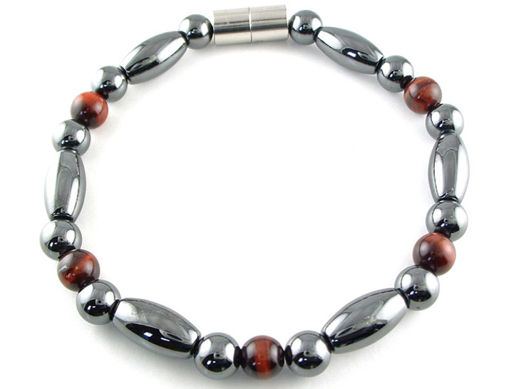 Hematite Magnetic Therapy Anklet Red Tiger Eye Trey Rice