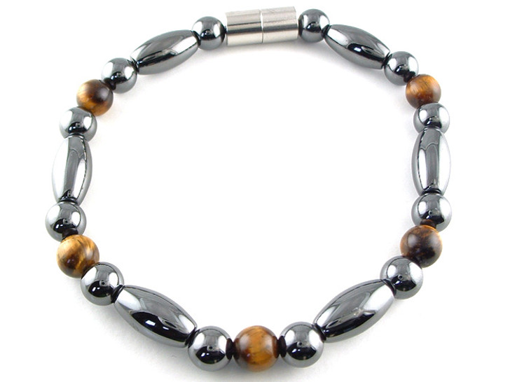 Hematite Magnetic Therapy Anklet Tiger Eye Trey Rice