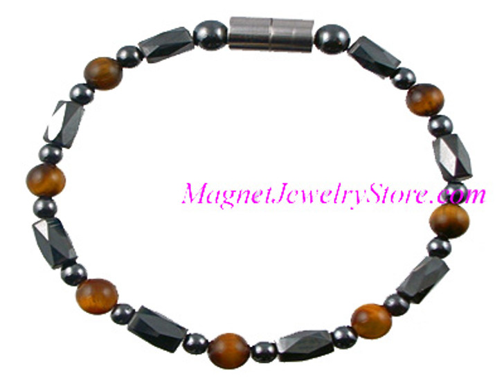 Hematite Magnetic Therapy Anklet Tiger Eye Europa