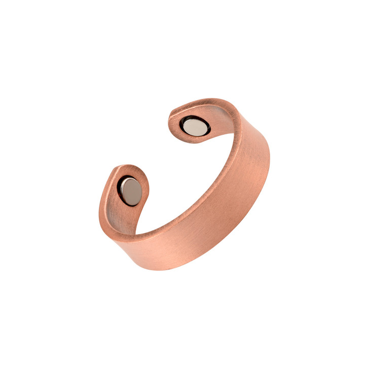 2 Copper Adjustable Magnetic Therapy Rings Simplicity