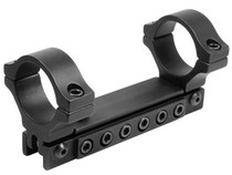 BKL 1-Pc Adjustable Scope Mount, 30mm Rings, 3/8" or 11mm Dovetail, Black