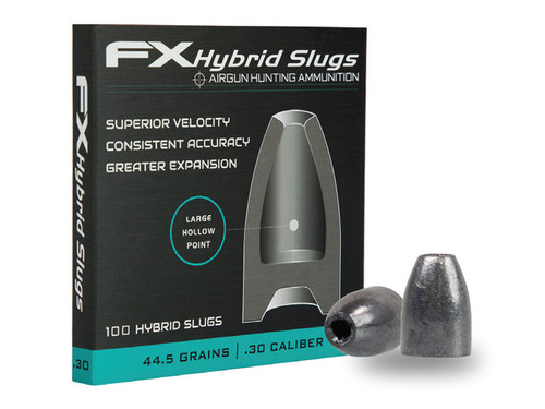 FX Hybrid Slug, .30 Cal, 44.5 Grains, Hollowpoint, 100ct