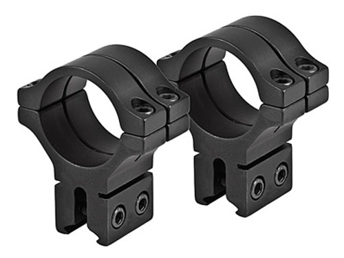 BKL 30mm Rings, 3/8" or 11mm Dovetail, Double Strap, Matte Black