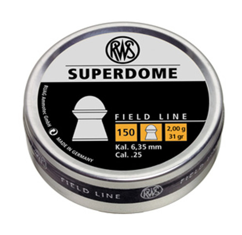 RWS Superdome .25 Cal, 31.0 Grains, Domed, 150ct