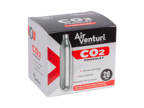 Air Venturi 12-Gram CO2 Cartridges, 20ct