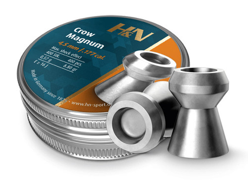 H&N Crow Magnum .177 Cal, 8.80 Grains, Hollowpoint, 400ct H&N Crow Magnum .177 Cal, 8.80 Grains, Hollowpoint, 400ct