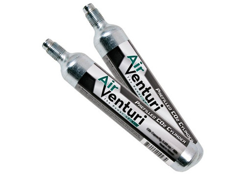 Air Venturi Pre-Filled 90-Gram CO2 Tanks, Disposable, 2pk