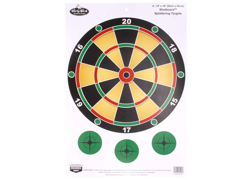 Birchwood Casey Dirty Bird Shotboard Game Target, 12"x18", 8ct