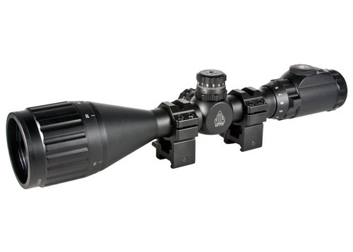 Leapers UTG 3-9x50 AO True Hunter Rifle Scope, EZ-TAP, Illuminated Mil-Dot Reticle, 1/4 MOA, 1" Tube, See-Thru Weaver Rings