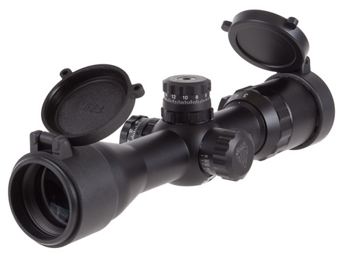 UTG 3-12x32 AO Bug Buster Rifle Scope, Mil-Dot Reticle, 1/3 MOA, 1" Tube, Medium Rings UTG 3-12x32 AO Bug Buster Rifle Scope, Mil-Dot Reticle, 1/3 MOA, 1" Tube, Medium Rings