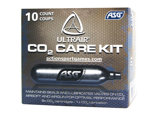 ASG Ultrair 12gr. CO2 Cartridge 10 pcs (9 std./1 lubricated)