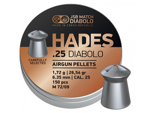 JSB Match Diabolo Hades, .25 Cal, 26.54gr, Pointed 150 ct