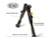 UTG Bipod, SWAT/Combat Profile,Adjustable Height, Rubberized Stand