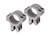 BKL 1" Rings, 3/8" or 11mm Dovetail, Double Strap, Silver