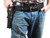 Gun Belt, 30-34" Waist, .38-Cal Loops, 2.5" Wide, Black Leather