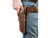 Gun Belt, 48-52" Waist, .38-Cal Loops, 2.5" Wide, Chocolate Leather