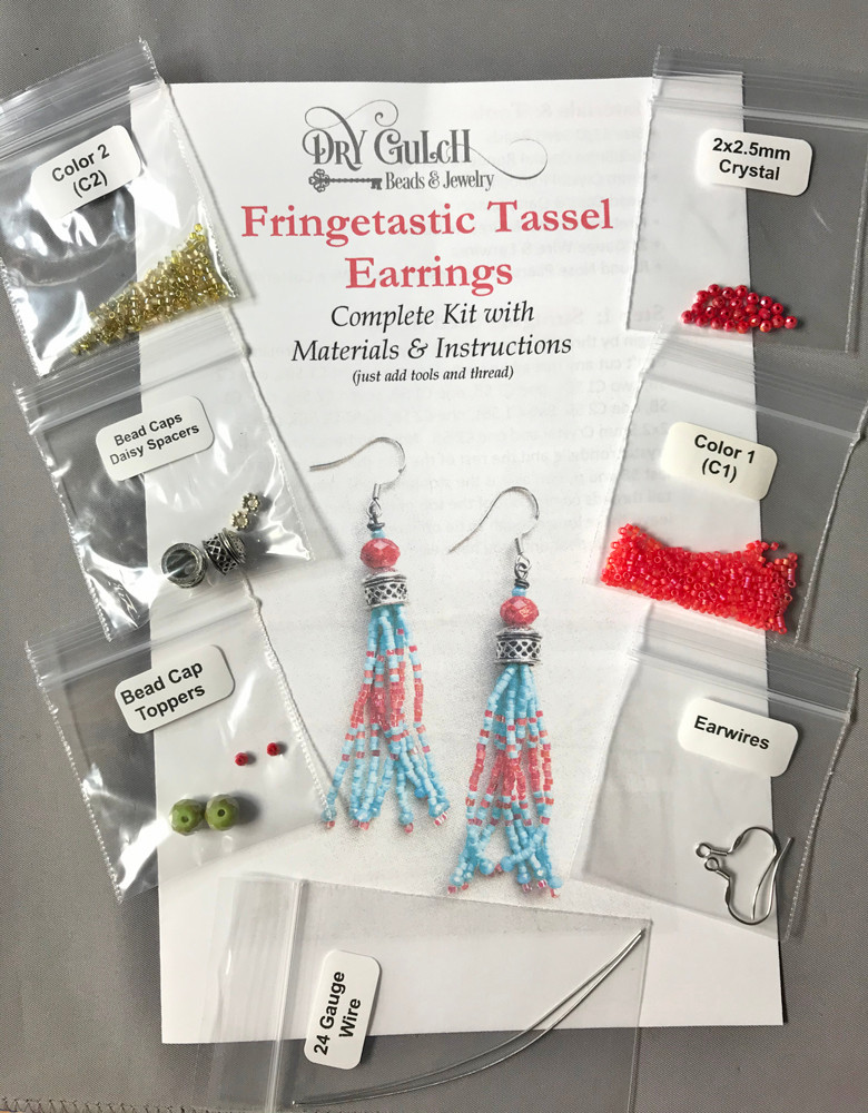 Fringetastic Tassel Earrings Seed Bead DIY Jewelry Making Kit