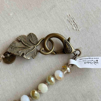 Ruffle My Feathers Sage Seed Beaded Necklace Knotted Artisan Made Per Pc