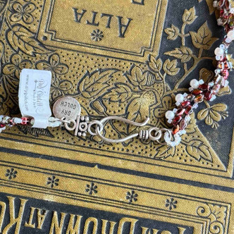 Woven Treasures Ruby Magic Seed Beaded Choker Necklace Artisan Made Per Pc