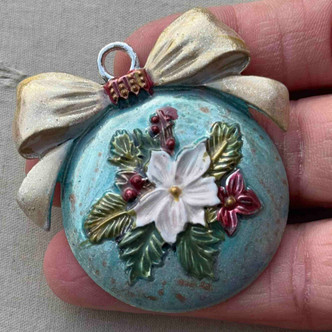 Christmas Ornament Turquoise Pendant Artisan 52mm Per Pc
