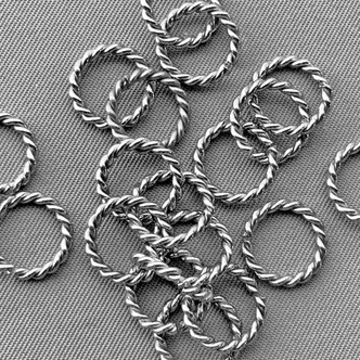Roped Round Open 10mm Jump Rings 14 Gauge Stainless Steel Q20 Per Pkg