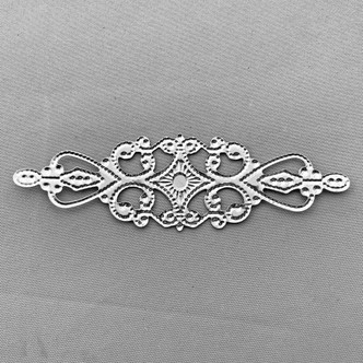 Filigree Lace Bar 92x28mm Antique Silver Plated Alloy Q15 Per Pkg