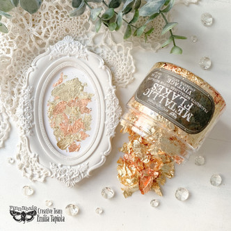 Vintage Metallic Flakes Foil Finnabair Art Ingredients Prima 5oz Per Jar