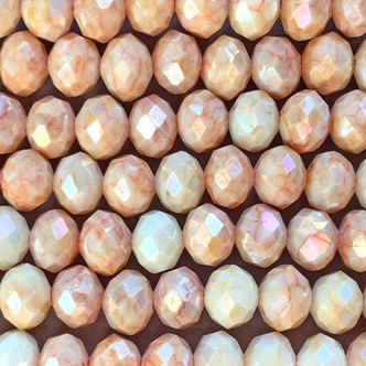 Harvest Moon Patina Luster 10x8mm Faceted Rondelle Chinese Crystal Glass Beads Per Strand