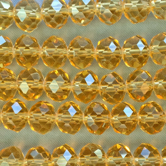 Wheat 10x8mm Faceted Rondelle Chinese Crystal Glass Beads Per Strand