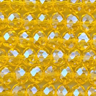 Mango Satin 10x8mm Faceted Rondelle Chinese Crystal Glass Beads Per Strand